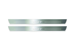Dodge Charger 2005-2011 LED Door Sills Illuminated Scuff SRT Logo Stainless Steel Entry Guards Door Sills Decoin