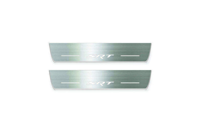 stainless steel LED door sill plates for Dodge Durango III 2011+ with SRT logo