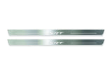 LED door sill plates stainless steel Jeep Grand Cherokee III WK2 2005+ with SRT logo
