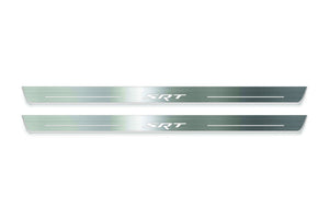LED door sill plates stainless steel Jeep Grand Cherokee III WK2 2005+ with SRT logo