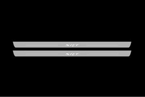 Illuminated LED Door Sill Tread Plates Dodge Challenger 2008-2023 With SRT Logo Dodge Led Door Sills opdesign