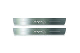 Jeep Grand Cherokee IV WK2 2010+ LED door sill plates stainless steel with SRT Hellcat logo