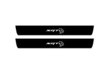 Dodge Durango III 2011+ stainless steel illuminated entry guards with SRT Hellcat logo