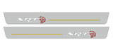 stainless steel LED door sill plates with Jeep Grand Cherokee IV WK2 2010+ with SRT HELLCAT logo