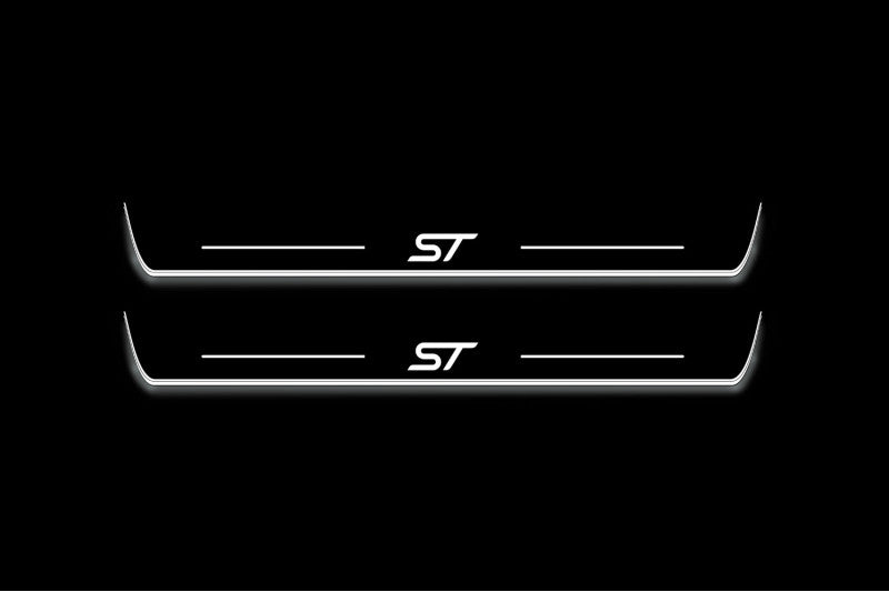 Ford Edge II 2015+ door sill plates in stainless steel with ST logo