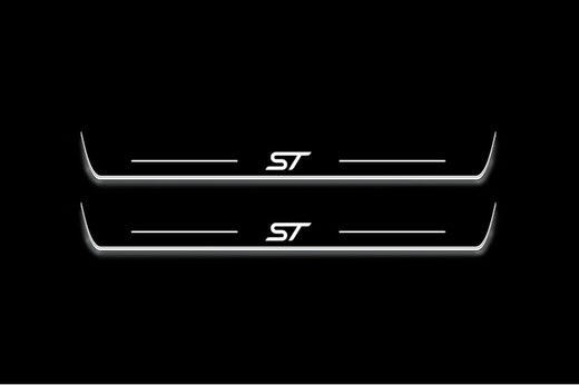 Ford Edge CD539 2014–2024 — Stainless Steel LED Door Sills — ST Logo