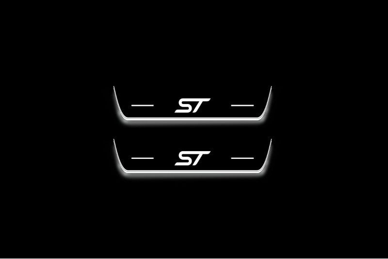 Ford Focus IV 2018+ entry guards in stainless steel with ST logo