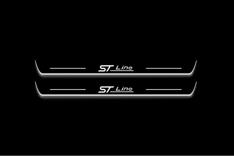 Ford Escape IV 2020+ LED door sill plates stainless steel with ST line logo