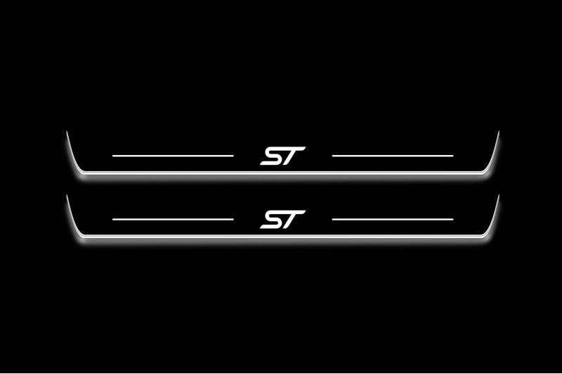 stainless steel door sill plates for Ford Focus IV 2018+ with ST logo