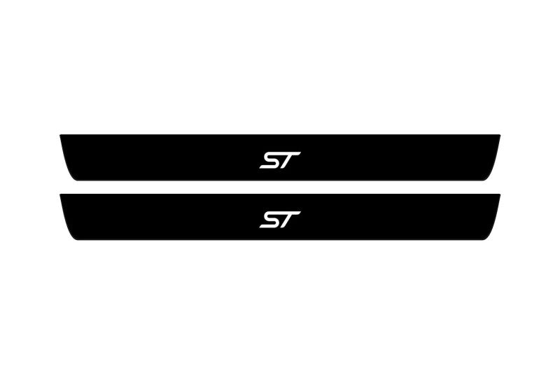 Ford Focus III 2011+ illuminated door sill protectors stainless steel with ST logo