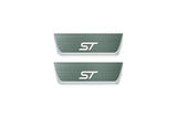 Ford Edge II 2015+ LED door sill plates in stainless steel with ST logo