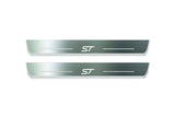 LED door sill plates stainless steel Ford Edge II 2015+ with ST logo
