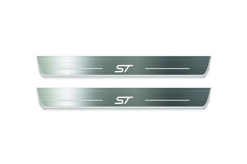 LED door sill plates stainless steel Ford Edge II 2015+ with ST logo