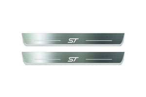 Ford Edge II 2015+ LED Door Sills Illuminated Scuff ST Logo Stainless Steel Entry Guards Door Sills Decoin