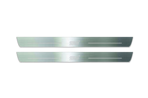 WRX STI V 2016+ LED Door Sills Illuminated Scuff STI Logo Stainless Steel Entry Guards