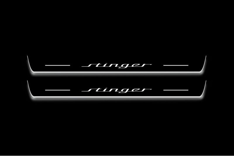 Kia Stinger 2017+ Stainless Steel LED Door Sills – Stinger Logo