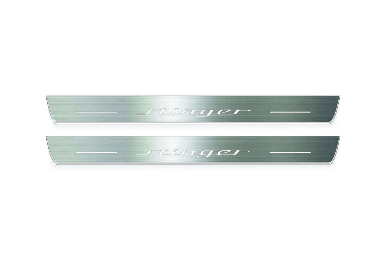 Kia Stinger 2017+ Stainless Steel LED Door Sills – Stinger Logo