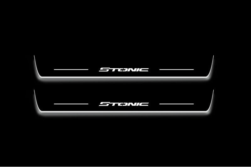 Kia Stonic 2017+ Stainless Steel LED Door Sills – Stonic Logo