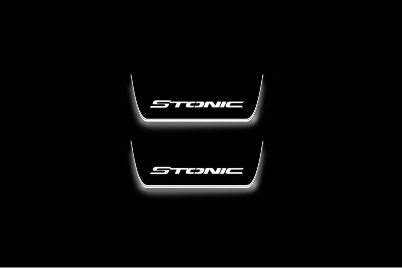 Kia Stonic 2017+ Stainless Steel LED Door Sills – Stonic Logo