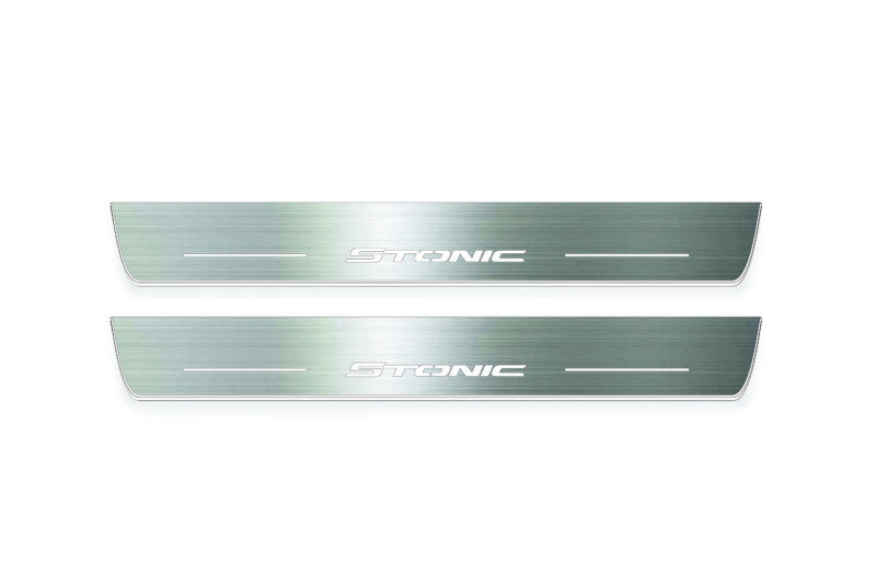 Kia Stonic 2017+ Stainless Steel LED Door Sills – Stonic Logo