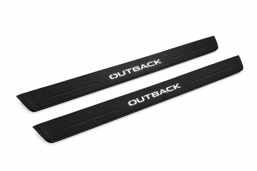 Subaru Outback VI 2019–2026 — Matte PRO LED Door Sills — Outback Logo
