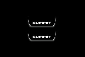 Jeep Grand Cherokee IV WK2 Stainless Steel LED Door Sills – SUMMIT Logo
