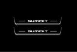 Jeep Grand Cherokee V Stainless Steel LED Door Sills – Summit Logo