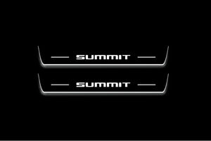 Jeep Grand Cherokee V Stainless Steel LED Door Sills – Summit Logo