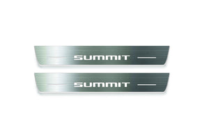 Jeep Grand Cherokee V Stainless Steel LED Door Sills – Summit Logo