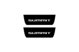 Jeep Grand Cherokee IV WK2 2010+ illuminated door sill protectors stainless steel with Summit logo