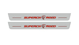 LED door sill plates Dodge Charger LD 2011+ stainless steel with Supercharged logo