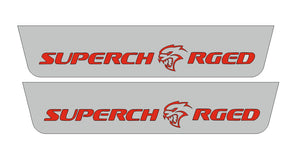 Dodge Durango III 2011+ LED Door Sills Illuminated Scuff Supercharged Logo (Type 2) Stainless Steel Entry Guards (Copy) Door