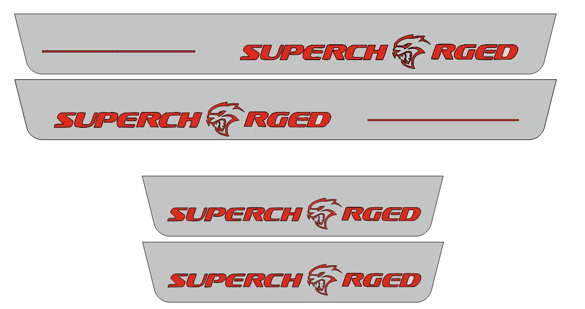 Illuminated LED Door Sill Tread Plates Jeep Grand Cherokee IV 2010-2021 With Supercharged Logo (type 2) Jeep Led Door Sills opdesign
