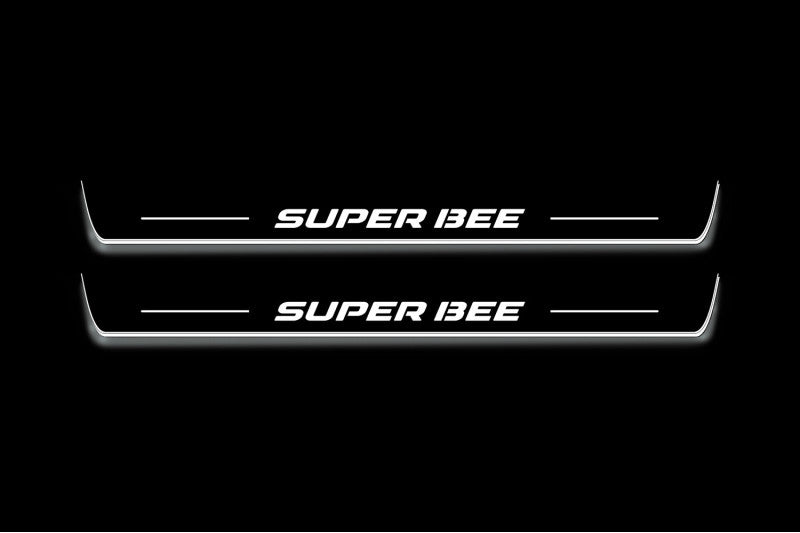 stainless steel door sill plates for Dodge Charger LD 2011+ with Super Bee logo