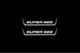 Dodge Charger LD 2011+ entry guards in stainless steel with Super Bee logo