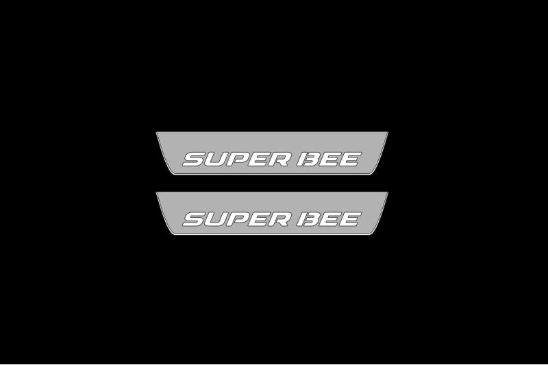 Dodge Charger 2011-2023 LED Door Sills Illuminated Scuff Super Bee Logo Stainless Steel Entry Guards