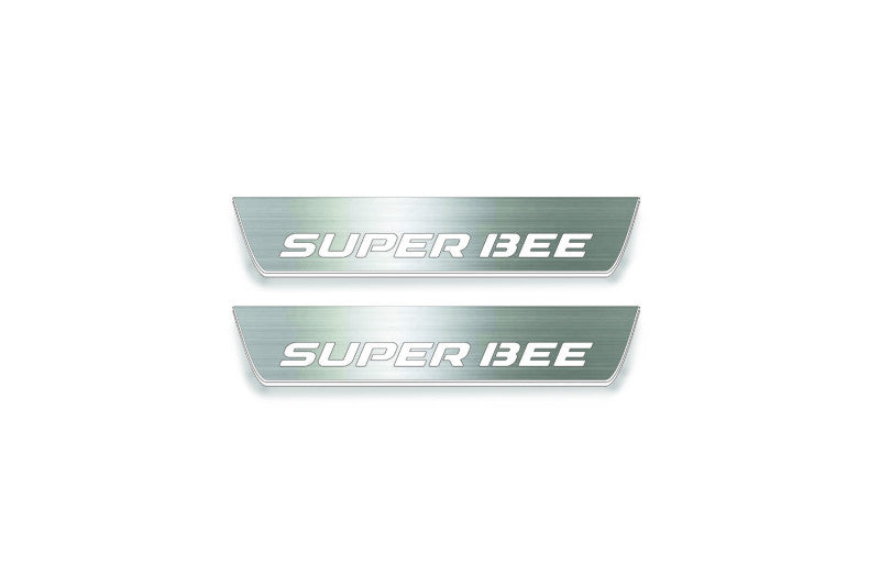 stainless steel LED door sill plates for Dodge Charger LD 2011+ with Super Bee logo