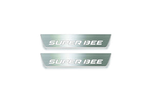 Dodge Charger 2011-2023 LED Door Sills Illuminated Scuff Super Bee Logo Stainless Steel Entry Guards