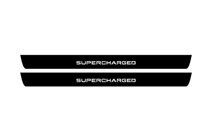 Range Rover III 2002-2012 Illuminated Matte Sill Plates with logo Supercharged Range Rover Led Door Sills PRO opdesign