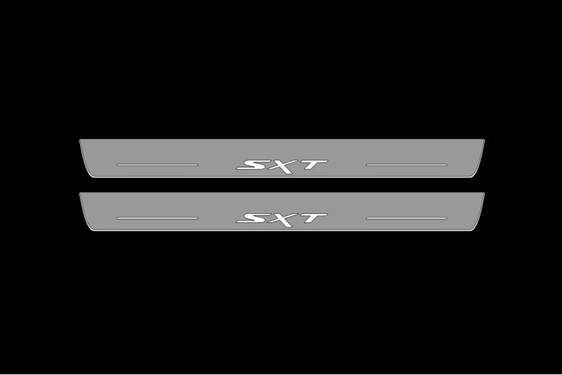 Dodge Charger 2011-2023 LED Door Sills Illuminated Scuff SXT Logo Stainless Steel Entry Guards Door Sills Decoin