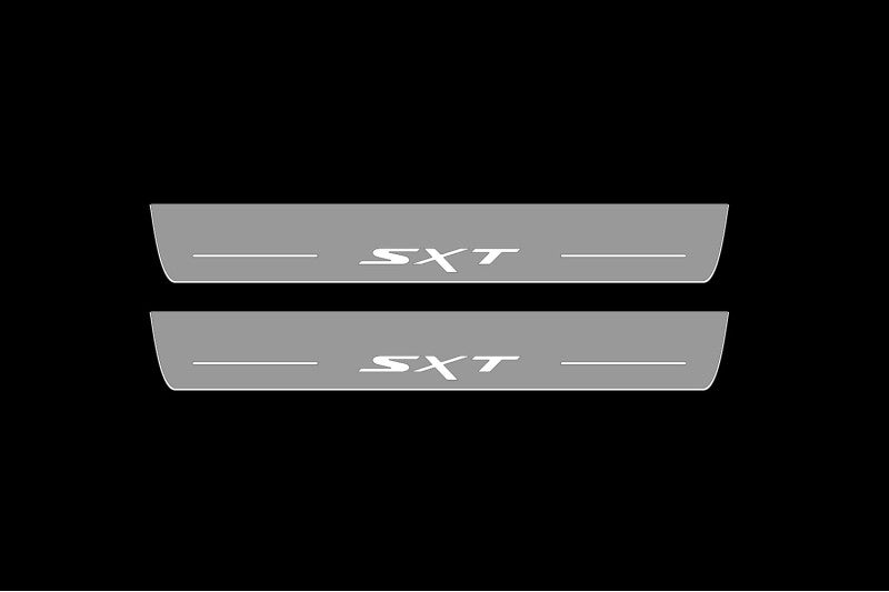 Dodge Durango III 2011+ LED Door Sills Illuminated Scuff SXT Logo Stainless Steel Entry Guards Door Sills Decoin