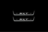 Dodge Charger LD 2011+ door sill plates in stainless steel with SXT logo