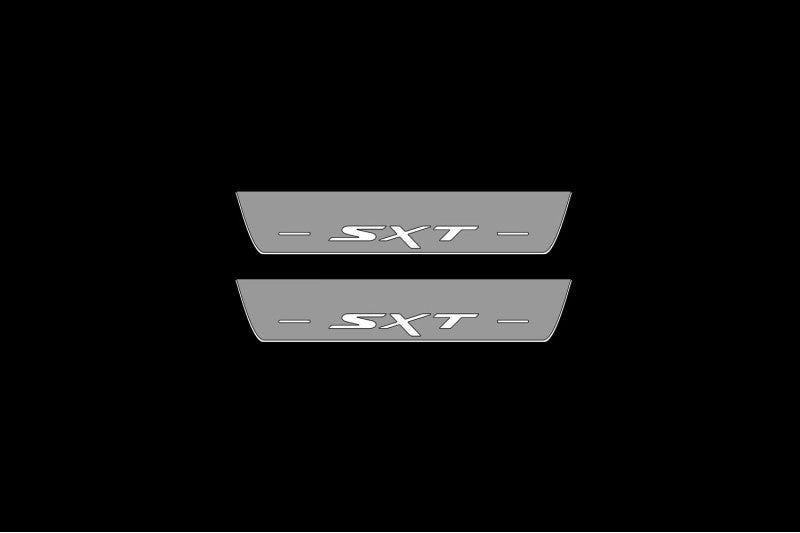 Dodge Charger 2011-2023 LED Door Sills Illuminated Scuff SXT Logo Stainless Steel Entry Guards Door Sills Decoin