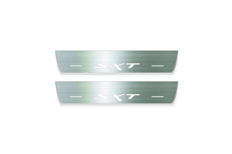 stainless steel door sill plates for Dodge Durango III 2011+ with SXT logo