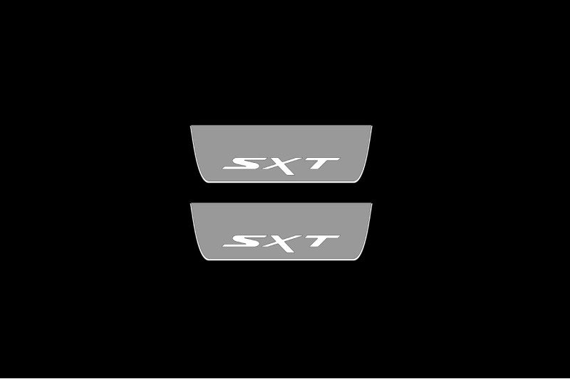 Dodge Durango III 2011+ LED Door Sills Illuminated Scuff SXT Logo Stainless Steel Entry Guards Door Sills Decoin