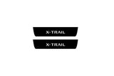 stainless steel illuminated door sill protectors with Nissan X-Trail T32 2014+ with X-Trail logo