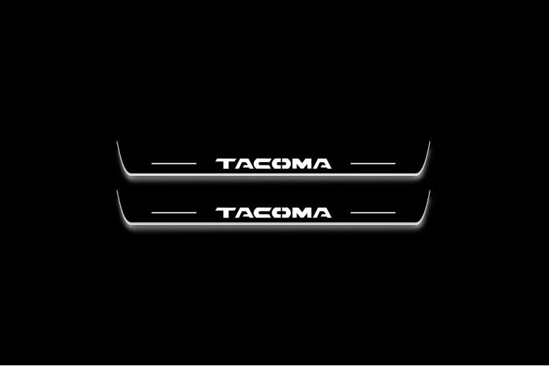 Toyota Tacoma II N200 Stainless Steel LED Door Sills – Tacoma Logo