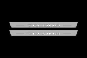 Toyota Tacoma IV 2024+ LED Door Sills Illuminated Scuff Tacoma Logo Stainless Steel Entry Guards Door Sills Decoin