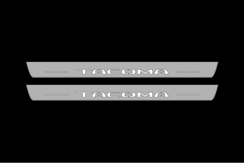 Toyota Tacoma IV 2024+ LED Door Sills Illuminated Scuff Tacoma Logo Stainless Steel Entry Guards Door Sills Decoin