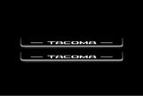 stainless steel LED door sill plates for Toyota Tacoma IV 2024+ with Tacoma logo